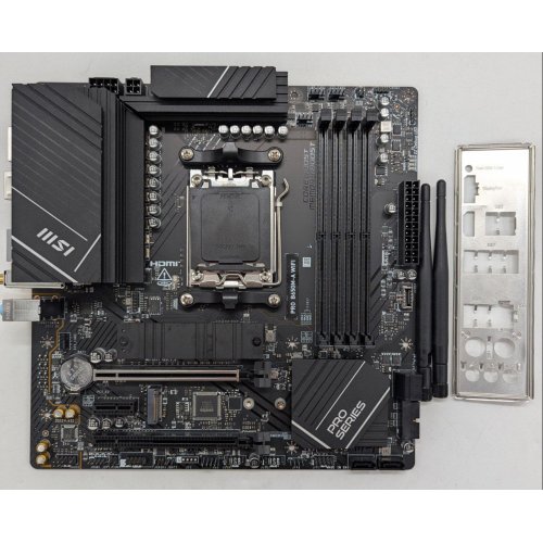 Купить Материнская плата MSI PRO B650M-A (WIFI) (sAM5, AMD B650) (Восстановлено продавцом, 795963) с проверкой совместимости: обзор, характеристики, цена в Киеве, Днепре, Одессе, Харькове, Украине | интернет-магазин TELEMART.UA фото