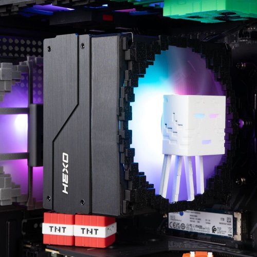 Компьютер HEXO SpecialPart Minecraft Cobblestone (EVSP-MC5500N5060-D432S1TBK) Black купить в Украине: Киев, Днепр, Харьков, Одесса  | Низкая цена, отзывы, характеристики от TELEMART фото