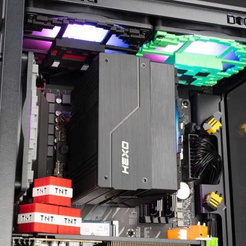 Компьютер HEXO SpecialPart Minecraft Cobblestone (EVSP-MC5500N5060-D432S1TBK) Black купить в Украине: Киев, Днепр, Харьков, Одесса  | Низкая цена, отзывы, характеристики от TELEMART фото