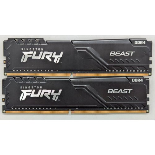 Купить Озу Kingston DDR4 16GB (2x8GB) 3200Mhz FURY Beast Black (KF432C16BBK2/16) (Восстановлено продавцом, 796186) с проверкой совместимости: обзор, характеристики, цена в Киеве, Днепре, Одессе, Харькове, Украине | интернет-магазин TELEMART.UA фото