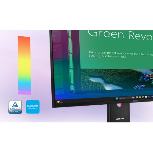 Купити Монітор Lenovo 27" ThinkVision T27q-40 (64A6GAT6UA) Black - ціна в Києві, Львові, Вінниці, Хмельницькому, Франківську, Україні | інтернет-магазин TELEMART.UA фото