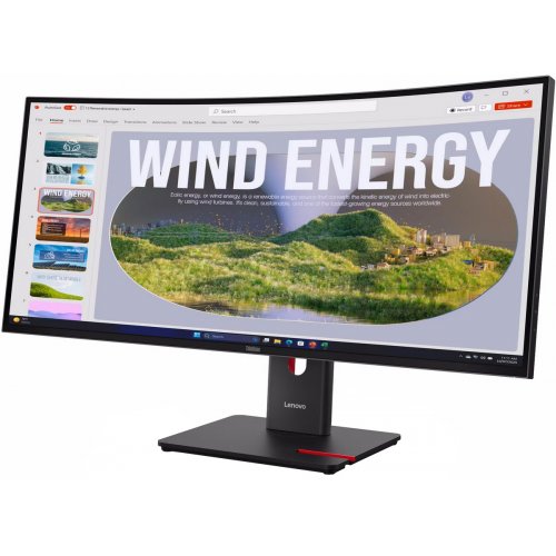Купити Монітор Lenovo 34" ThinkVision T34wd-40 (64AEGAT1UA) Black - ціна в Києві, Львові, Вінниці, Хмельницькому, Франківську, Україні | інтернет-магазин TELEMART.UA фото