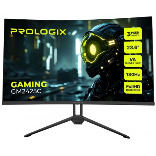 Купить Монитор Prologix 23.6" Gaming GM2425C Black - цена в Харькове, Киеве, Днепре, Одессе
в интернет-магазине Telemart фото