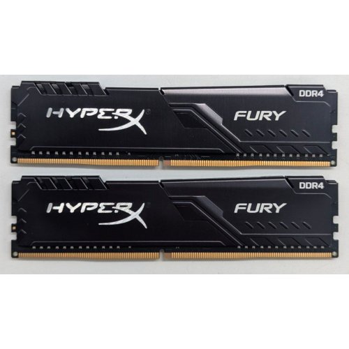 Озп HyperX DDR4 16GB (2x8GB) 3200Mhz Fury Black (HX432C16FB3K2/16) (Відновлено продавцем, 796415) купити з перевіркою сумісності: огляд, характеристики, ціна у Києві, Львові, Вінниці, Хмельницькому, Івано-Франківську, Україні | інтернет-магазин TELEMART.UA фото