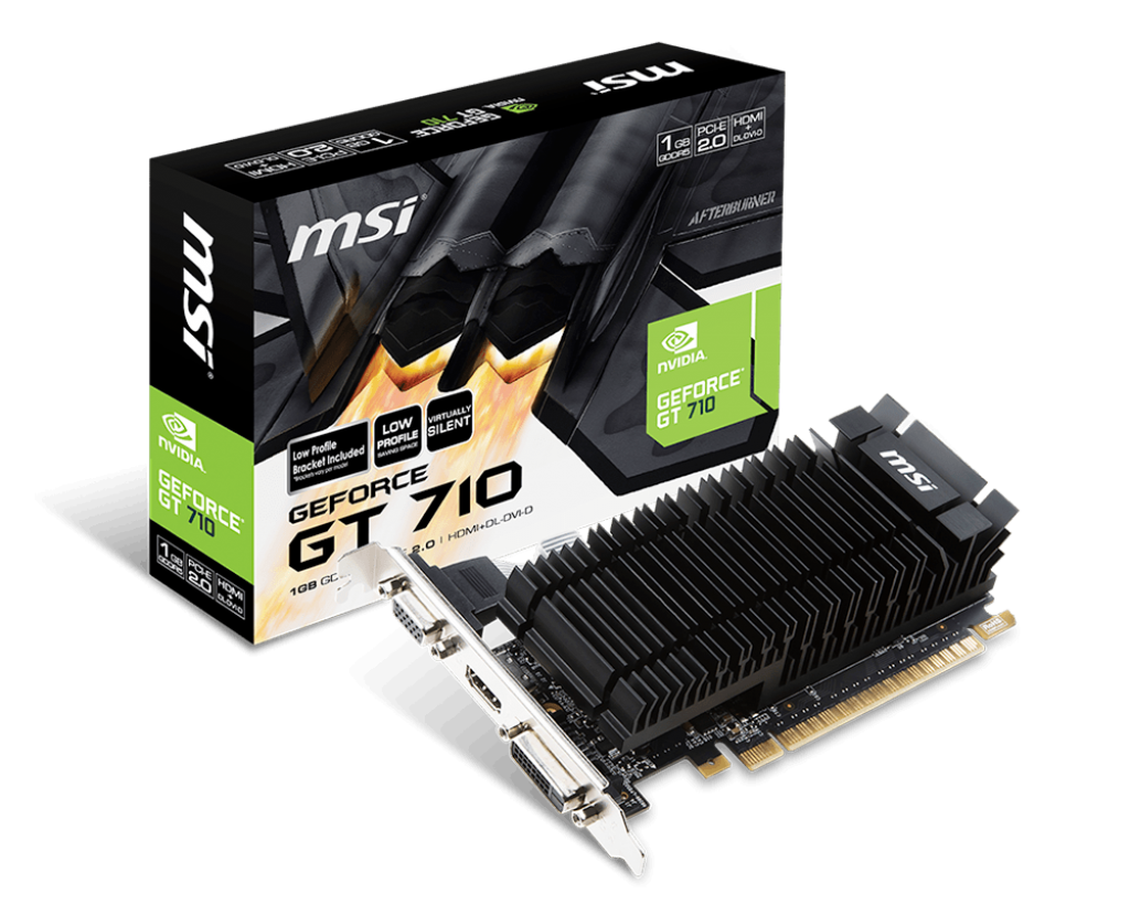 Продать Видеокарта MSI GeForce GT 710 1024MB (GT 710 1GD5H LP) по Trade-In  интернет-магазине Телемарт - Киев, Днепр, Украина