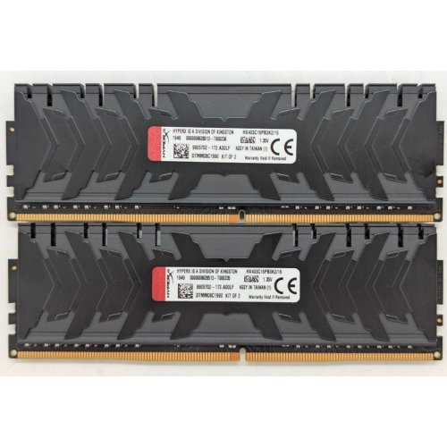 Купить Озу HyperX DDR4 16GB (2x8GB) 3333Mhz Predator (HX433C16PB3K2/16) (Восстановлено продавцом, 796605) с проверкой совместимости: обзор, характеристики, цена в Киеве, Днепре, Одессе, Харькове, Украине | интернет-магазин TELEMART.UA фото