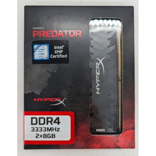 Купить Озу HyperX DDR4 16GB (2x8GB) 3333Mhz Predator (HX433C16PB3K2/16) (Восстановлено продавцом, 796605) с проверкой совместимости: обзор, характеристики, цена в Киеве, Днепре, Одессе, Харькове, Украине | интернет-магазин TELEMART.UA фото
