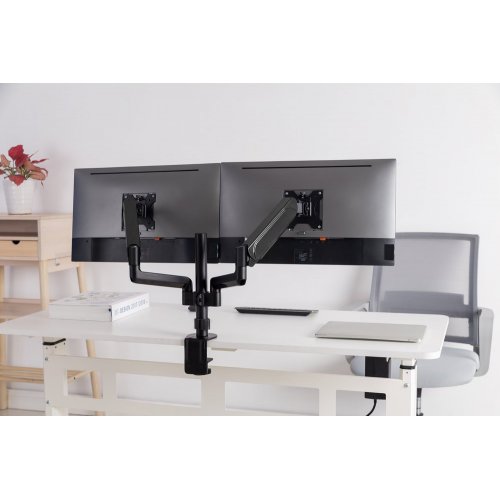 Купити Настільне кріплення для двох моніторів OfficePro 17-32" MA722 Black - ціна в Києві, Львові, Вінниці, Хмельницькому, Франківську, Україні | інтернет-магазин TELEMART.UA фото