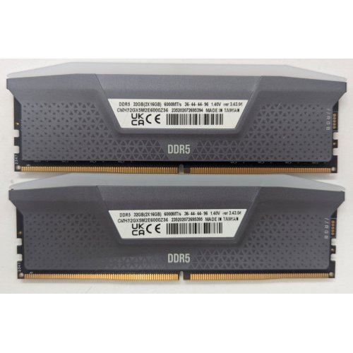 Озп Corsair DDR5 32GB (2x16GB) 6000Mhz Vengeance RGB Black (CMH32GX5M2E6000Z36) (Відновлено продавцем, 796754) купити з перевіркою сумісності: огляд, характеристики, ціна у Києві, Львові, Вінниці, Хмельницькому, Івано-Франківську, Україні | інтернет-магазин TELEMART.UA фото
