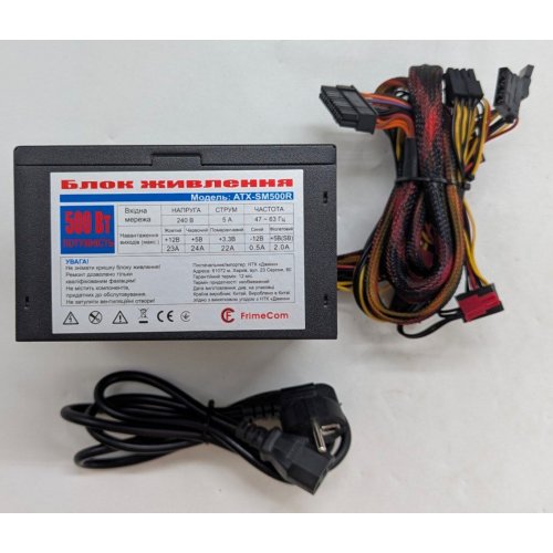 Блок живлення FrimeCom 500W (ATX-SM500R) (Відновлено продавцем, 796783) купити з перевіркою сумісності: огляд, характеристики, ціна у Києві, Львові, Вінниці, Хмельницькому, Івано-Франківську, Україні | інтернет-магазин TELEMART.UA фото