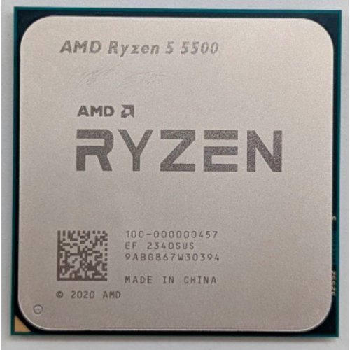 Процесор AMD Ryzen 5 5500 3.6(4.2)GHz 16MB sAM4 Box (100-100000457BOX) (Відновлено продавцем, 796794) купити з перевіркою сумісності: огляд, характеристики, ціна у Києві, Львові, Вінниці, Хмельницькому, Івано-Франківську, Україні | інтернет-магазин TELEMART.UA фото