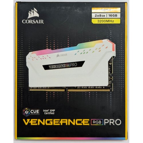 Озп Corsair DDR4 16GB (2x8GB) 3200Mhz Vengeance RGB Pro White (CMW16GX4M2C3200C16W) (Відновлено продавцем, 796807) купити з перевіркою сумісності: огляд, характеристики, ціна у Києві, Львові, Вінниці, Хмельницькому, Івано-Франківську, Україні | інтернет-магазин TELEMART.UA фото