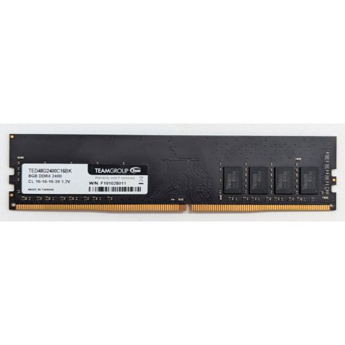 Купить Озу Team DDR4 8GB 2400Mhz (TED48G2400C16BK) (Восстановлено продавцом, 796825) с проверкой совместимости: обзор, характеристики, цена в Киеве, Днепре, Одессе, Харькове, Украине | интернет-магазин TELEMART.UA фото