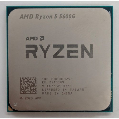Процесор AMD Ryzen 5 5600G 3.9(4.4)GHz 16MB sAM4 Tray (100-000000252) (Відновлено продавцем, 796829) купити з перевіркою сумісності: огляд, характеристики, ціна у Києві, Львові, Вінниці, Хмельницькому, Івано-Франківську, Україні | інтернет-магазин TELEMART.UA фото
