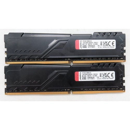 Купить Озу Kingston DDR4 32GB (2x16GB) 3600Mhz FURY Beast Black (KF436C18BBK2/32) (Восстановлено продавцом, 796833) с проверкой совместимости: обзор, характеристики, цена в Киеве, Днепре, Одессе, Харькове, Украине | интернет-магазин TELEMART.UA фото
