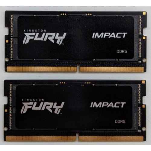 Купить Озу Kingston SODIMM DDR5 64GB (2x32GB) 5600Mhz FURY Impact Black (KF556S40IBK2-64) (Восстановлено продавцом, 796838) с проверкой совместимости: обзор, характеристики, цена в Киеве, Днепре, Одессе, Харькове, Украине | интернет-магазин TELEMART.UA фото