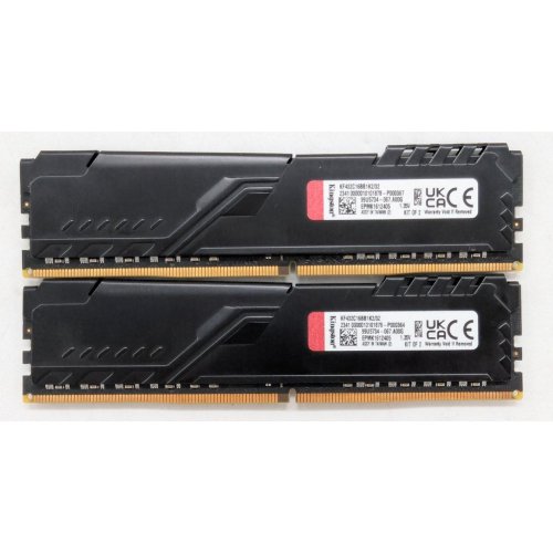 Озп Kingston DDR4 32GB (2x16GB) 3200Mhz FURY Beast Black (KF432C16BB1K2/32) (Відновлено продавцем, 796995) купити з перевіркою сумісності: огляд, характеристики, ціна у Києві, Львові, Вінниці, Хмельницькому, Івано-Франківську, Україні | інтернет-магазин TELEMART.UA фото