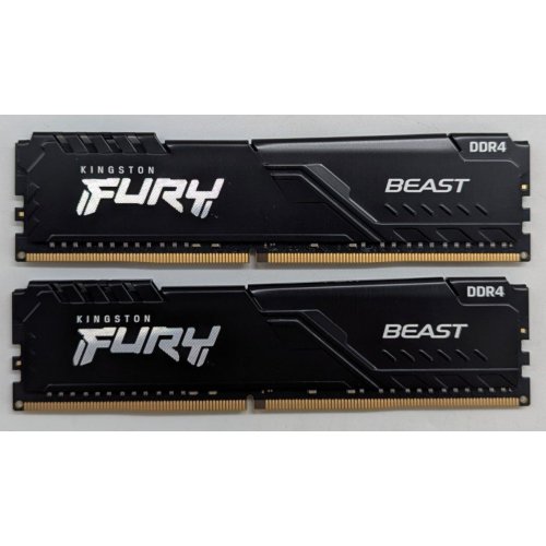 Купить Озу Kingston DDR4 32GB (2x16GB) 3200Mhz FURY Beast Black (KF432C16BB1K2/32) (Восстановлено продавцом, 797008) с проверкой совместимости: обзор, характеристики, цена в Киеве, Днепре, Одессе, Харькове, Украине | интернет-магазин TELEMART.UA фото