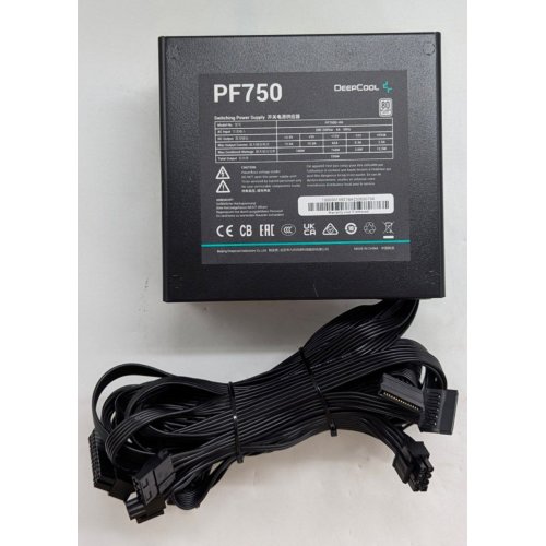 Блок живлення Deepcool PF750 750W (R-PF750D-HA0B-EU) (Відновлено продавцем, 797026) купити з перевіркою сумісності: огляд, характеристики, ціна у Києві, Львові, Вінниці, Хмельницькому, Івано-Франківську, Україні | інтернет-магазин TELEMART.UA фото