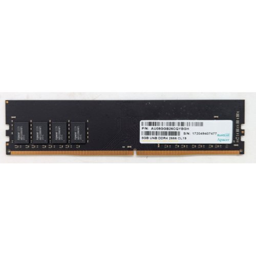 Озп Apacer DDR4 8GB 2666Mhz (AU08GGB26CQYBGH) (Відновлено продавцем, 797033) купити з перевіркою сумісності: огляд, характеристики, ціна у Києві, Львові, Вінниці, Хмельницькому, Івано-Франківську, Україні | інтернет-магазин TELEMART.UA фото