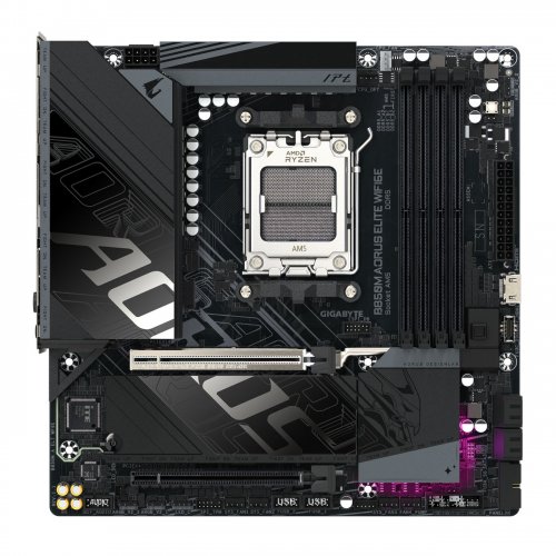Купить Материнская плата Gigabyte B850M AORUS ELITE WIFI6E (sAM5, AMD B850) с проверкой совместимости: обзор, характеристики, цена в Киеве, Днепре, Одессе, Харькове, Украине | интернет-магазин TELEMART.UA фото
