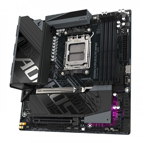 Купить Материнская плата Gigabyte B850M AORUS ELITE WIFI6E (sAM5, AMD B850) с проверкой совместимости: обзор, характеристики, цена в Киеве, Днепре, Одессе, Харькове, Украине | интернет-магазин TELEMART.UA фото