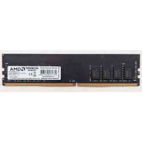 Озп AMD DDR4 8GB 2666Mhz R7 Performance (R748G2606U2S-U) (Відновлено продавцем, 797368) купити з перевіркою сумісності: огляд, характеристики, ціна у Києві, Львові, Вінниці, Хмельницькому, Івано-Франківську, Україні | інтернет-магазин TELEMART.UA фото