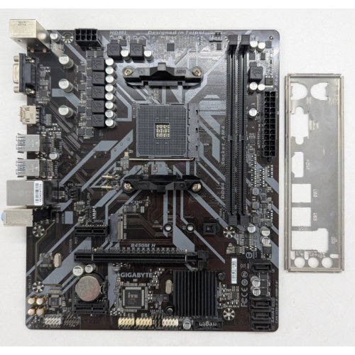 Материнська плата Gigabyte B450M H (sAM4, AMD B450) (Відновлено продавцем, 797374) купити з перевіркою сумісності: огляд, характеристики, ціна у Києві, Львові, Вінниці, Хмельницькому, Івано-Франківську, Україні | інтернет-магазин TELEMART.UA фото