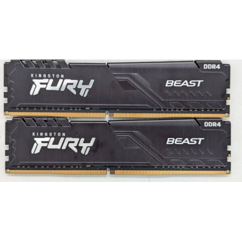 Купить Озу Kingston DDR4 16GB (2x8GB) 3600Mhz FURY Beast Black (KF436C17BBK2/16) (Восстановлено продавцом, 797376) с проверкой совместимости: обзор, характеристики, цена в Киеве, Днепре, Одессе, Харькове, Украине | интернет-магазин TELEMART.UA фото