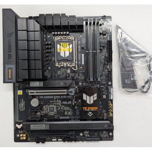 Материнська плата Asus TUF GAMING B760-PLUS WIFI (s1700, Intel B760) (Відновлено продавцем, 797401) купити з перевіркою сумісності: огляд, характеристики, ціна у Києві, Львові, Вінниці, Хмельницькому, Івано-Франківську, Україні | інтернет-магазин TELEMART.UA фото