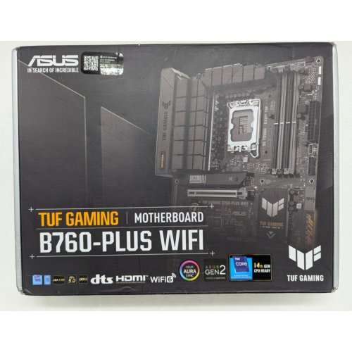 Материнська плата Asus TUF GAMING B760-PLUS WIFI (s1700, Intel B760) (Відновлено продавцем, 797401) купити з перевіркою сумісності: огляд, характеристики, ціна у Києві, Львові, Вінниці, Хмельницькому, Івано-Франківську, Україні | інтернет-магазин TELEMART.UA фото