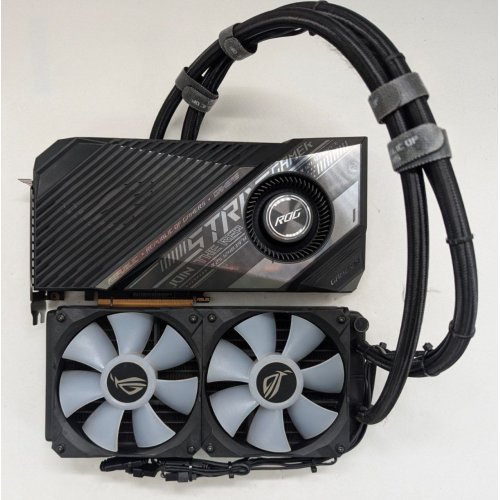Відеокарта Asus ROG Radeon RX 6900 XT STRIX LC 16384MB (ROG-STRIX-LC-RX6900XT-T16G-GAMING) (Відновлено продавцем, 797479) купити з перевіркою сумісності: огляд, характеристики, ціна у Києві, Львові, Вінниці, Хмельницькому, Івано-Франківську, Україні | інтернет-магазин TELEMART.UA фото