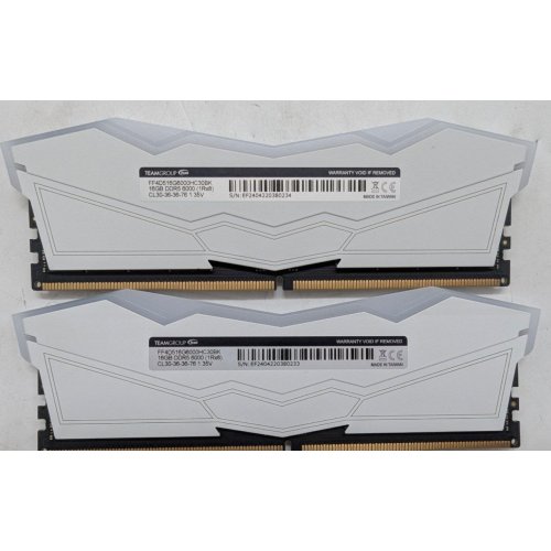 Купить Озу Team DDR5 32GB (2x16GB) 6000Mhz Delta RGB White (FF4D532G6000HC38ADC01) (Восстановлено продавцом, 797485) с проверкой совместимости: обзор, характеристики, цена в Киеве, Днепре, Одессе, Харькове, Украине | интернет-магазин TELEMART.UA фото