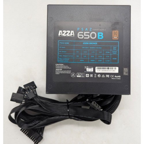 Купить Блок питания Azza 650W (PSAZ-650W) (Восстановлено продавцом, 797501) с проверкой совместимости: обзор, характеристики, цена в Киеве, Днепре, Одессе, Харькове, Украине | интернет-магазин TELEMART.UA фото