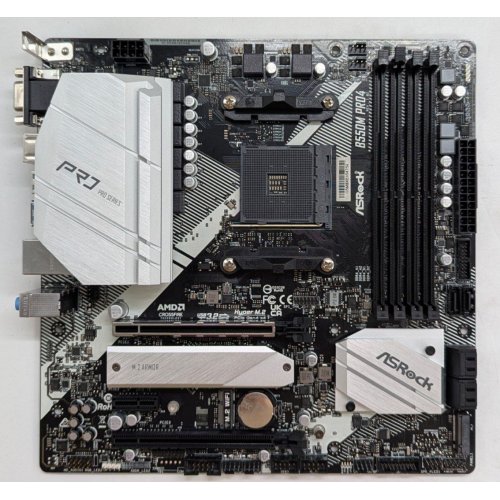 Материнська плата AsRock B550M Pro4 (sAM4, AMD B550) (Відновлено продавцем, 797697) купити з перевіркою сумісності: огляд, характеристики, ціна у Києві, Львові, Вінниці, Хмельницькому, Івано-Франківську, Україні | інтернет-магазин TELEMART.UA фото
