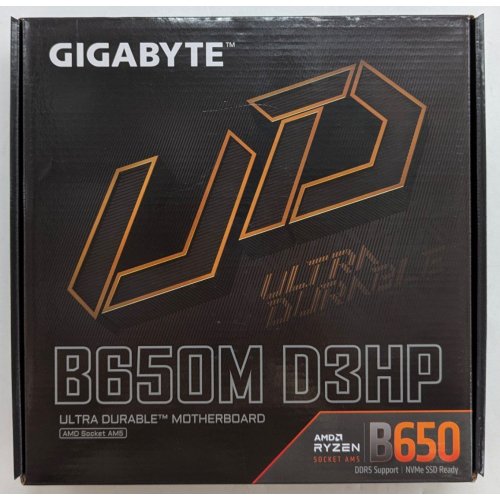 Материнська плата Gigabyte B650M D3HP (sAM5, AMD B650) (Відновлено продавцем, 797698) купити з перевіркою сумісності: огляд, характеристики, ціна у Києві, Львові, Вінниці, Хмельницькому, Івано-Франківську, Україні | інтернет-магазин TELEMART.UA фото