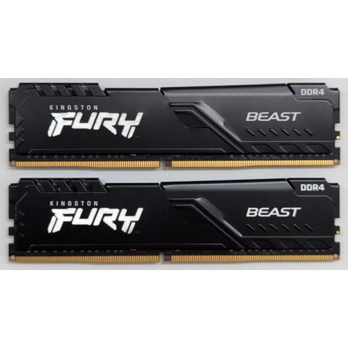 Купить Озу Kingston DDR4 16GB (2x8GB) 3600Mhz FURY Beast Black (KF436C17BBK2/16) (Восстановлено продавцом, 797703) с проверкой совместимости: обзор, характеристики, цена в Киеве, Днепре, Одессе, Харькове, Украине | интернет-магазин TELEMART.UA фото