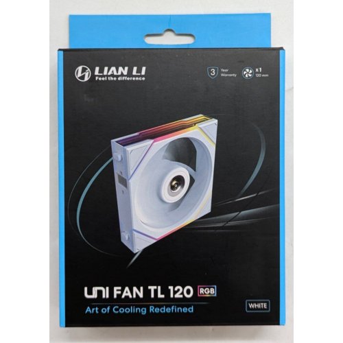 Кулер для корпуса Lian Li Uni Fan TL 120 (G99.12TL1W.00) White (Відновлено продавцем, 797722) купити з перевіркою сумісності: огляд, характеристики, ціна у Києві, Львові, Вінниці, Хмельницькому, Івано-Франківську, Україні | інтернет-магазин TELEMART.UA фото