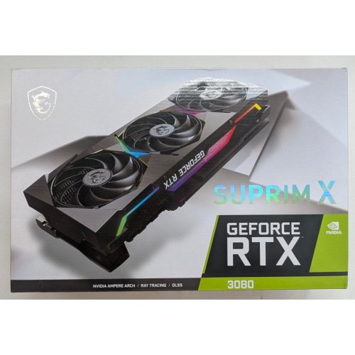 Відеокарта MSI GeForce RTX 3080 SUPRIM X 10240MB (RTX 3080 SUPRIM X 10G) (Відновлено продавцем, 797803) купити з перевіркою сумісності: огляд, характеристики, ціна у Києві, Львові, Вінниці, Хмельницькому, Івано-Франківську, Україні | інтернет-магазин TELEMART.UA фото