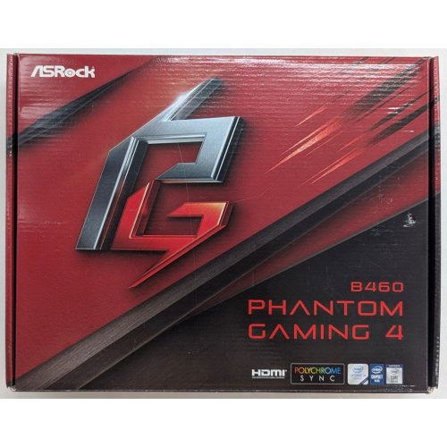 Материнська плата AsRock B460 Phantom Gaming 4 (s1200, Intel B460) (Відновлено продавцем, 797807) купити з перевіркою сумісності: огляд, характеристики, ціна у Києві, Львові, Вінниці, Хмельницькому, Івано-Франківську, Україні | інтернет-магазин TELEMART.UA фото