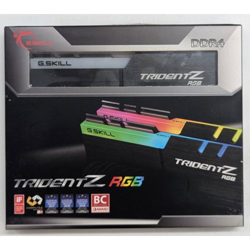 Купить Озу G.Skill DDR4 32GB (2x16GB) 3600Mhz Trident Z RGB (F4-3600C18D-32GTZR) (Восстановлено продавцом, 797817) с проверкой совместимости: обзор, характеристики, цена в Киеве, Днепре, Одессе, Харькове, Украине | интернет-магазин TELEMART.UA фото