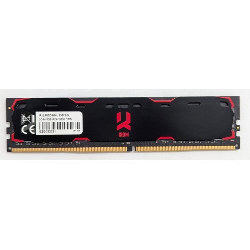 Озп GoodRAM DDR4 8GB 2400Mhz IRDM Black (IR-2400D464L15S/8G) (Відновлено продавцем, 797829) купити з перевіркою сумісності: огляд, характеристики, ціна у Києві, Львові, Вінниці, Хмельницькому, Івано-Франківську, Україні | інтернет-магазин TELEMART.UA фото