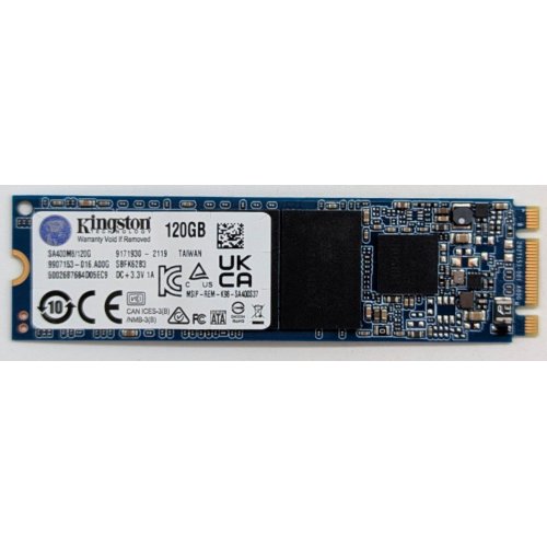 Купить Ssd-диск Kingston A400 TLC 120GB M.2 (2280 SATA) (SA400M8/120G) (Восстановлено продавцом, 797834) с проверкой совместимости: обзор, характеристики, цена в Киеве, Днепре, Одессе, Харькове, Украине | интернет-магазин TELEMART.UA фото