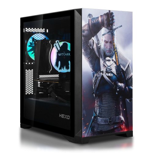 Корпус HEXO Gaming DUO Black TheWitcher: WhiteWolf by Evolve купить в Украине: Киев, Днепр, Харьков, Одесса  | Проверка совместимости, низкая цена, отзывы, характеристики от TELEMART фото