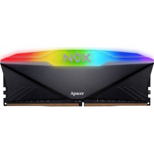ОЗП Apacer DDR4 16GB (2x8GB) 3200Mhz NOX RGB Black (AH4U16G32C28YNBAA-2) купити з перевіркою сумісності: огляд, характеристики, ціна у Києві, Львові, Вінниці, Хмельницькому, Івано-Франківську, Україні | інтернет-магазин TELEMART.UA фото