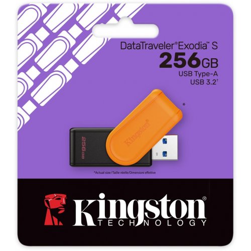 Купить Накопитель Kingston DataTraveler Exodia S 256GB USB 3.2 Gen 1 (DTXS/256GB) Black/Orange - цена в Харькове, Киеве, Днепре, Одессе
в интернет-магазине Telemart фото