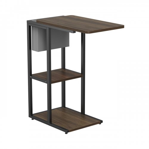 Купить Приставной столик с лотком для хранения OfficePro SD175 Dark Wood/Black - цена в Харькове, Киеве, Днепре, Одессе
в интернет-магазине Telemart фото