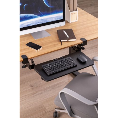 Купити Регульована полиця для клавіатури OfficePro KT135 Black - ціна в Києві, Львові, Вінниці, Хмельницькому, Франківську, Україні | інтернет-магазин TELEMART.UA фото