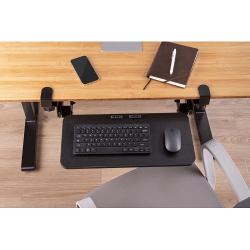 Купити Регульована полиця для клавіатури OfficePro KT135 Black - ціна в Києві, Львові, Вінниці, Хмельницькому, Франківську, Україні | інтернет-магазин TELEMART.UA фото