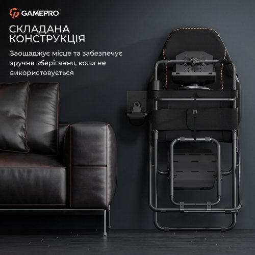 Игровое кресло кокпит GamePro RS400 Black купить в Украине: Киев, Днепр, Харьков, Одесса  | Низкая цена, отзывы, характеристики от TELEMART фото